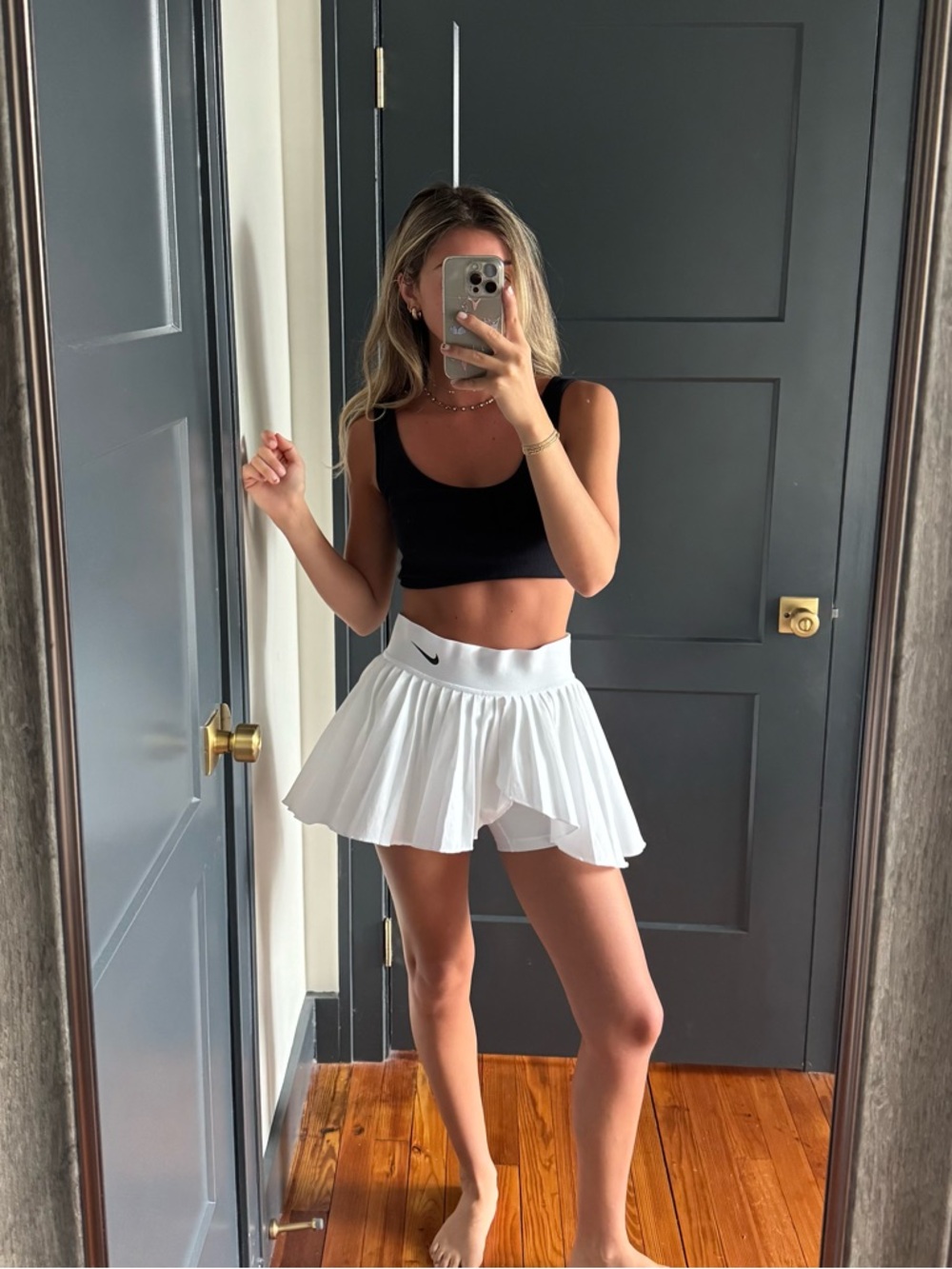 SSENSE Nike White Layered Pleated Tennis Skirt
